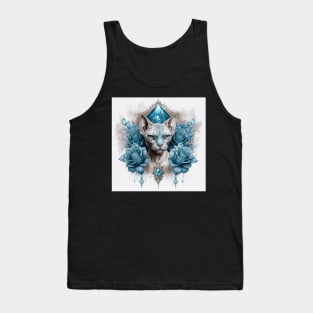 Sphynx And Roses Tank Top